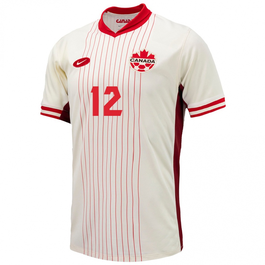 Kids Football Canada Ike Ugbo #12 White Away Jersey 24-26 T-Shirt Za