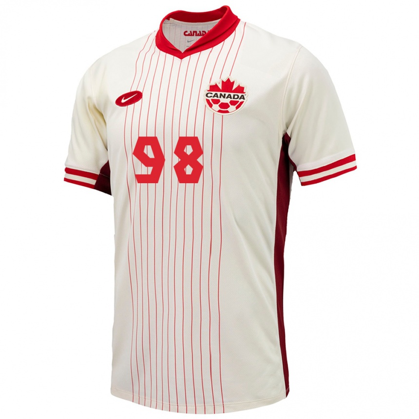 Kids Football Canada Olivia Smith #98 White Away Jersey 24-26 T-Shirt Za