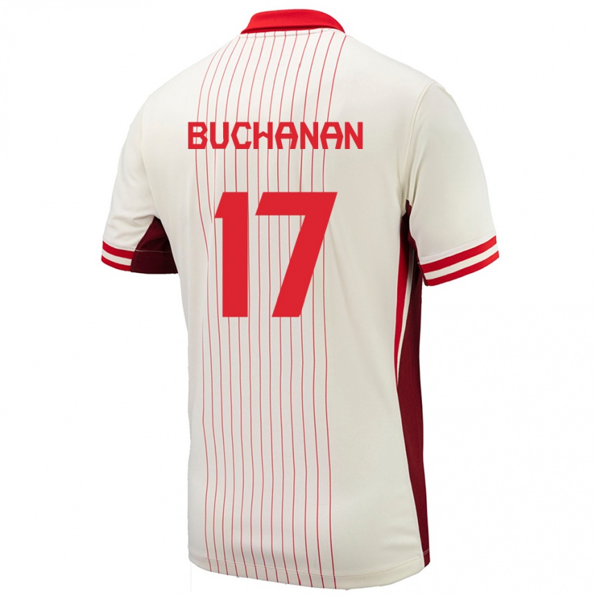 Kids Football Canada Tajon Buchanan #17 White Away Jersey 24-26 T-Shirt Za