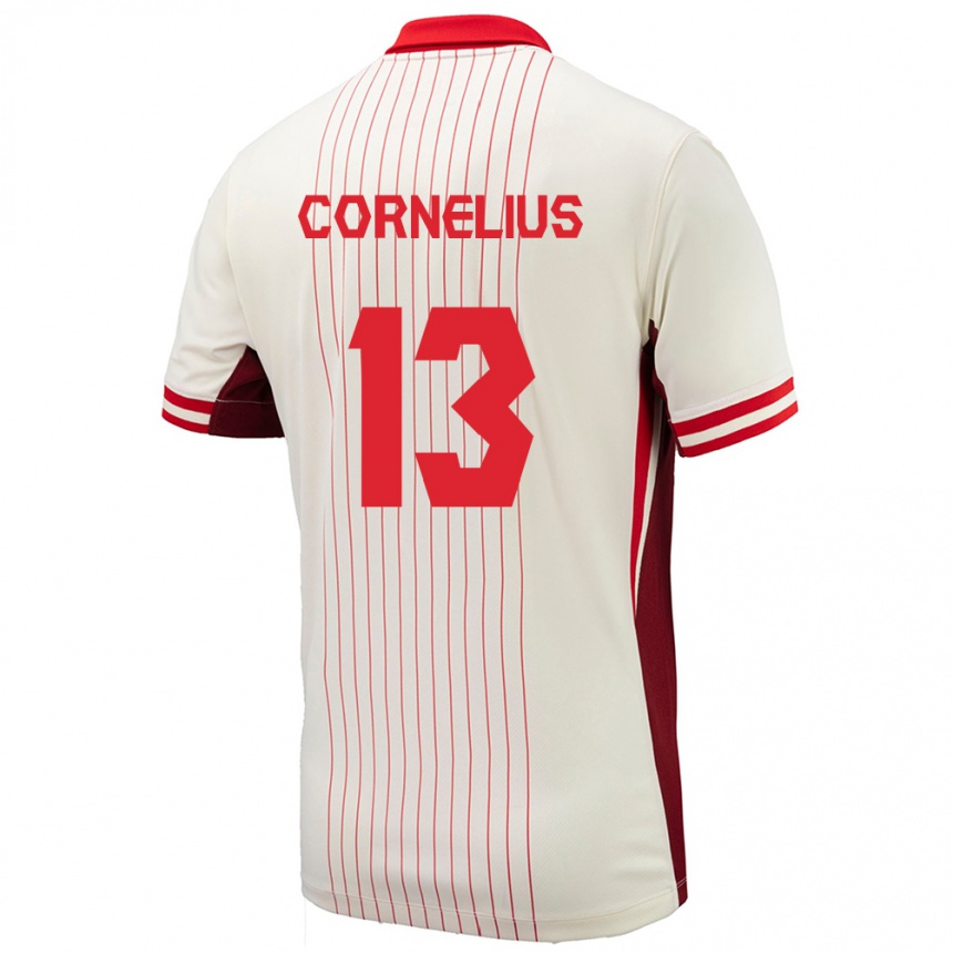 Kids Football Canada Derek Cornelius #13 White Away Jersey 24-26 T-Shirt Za