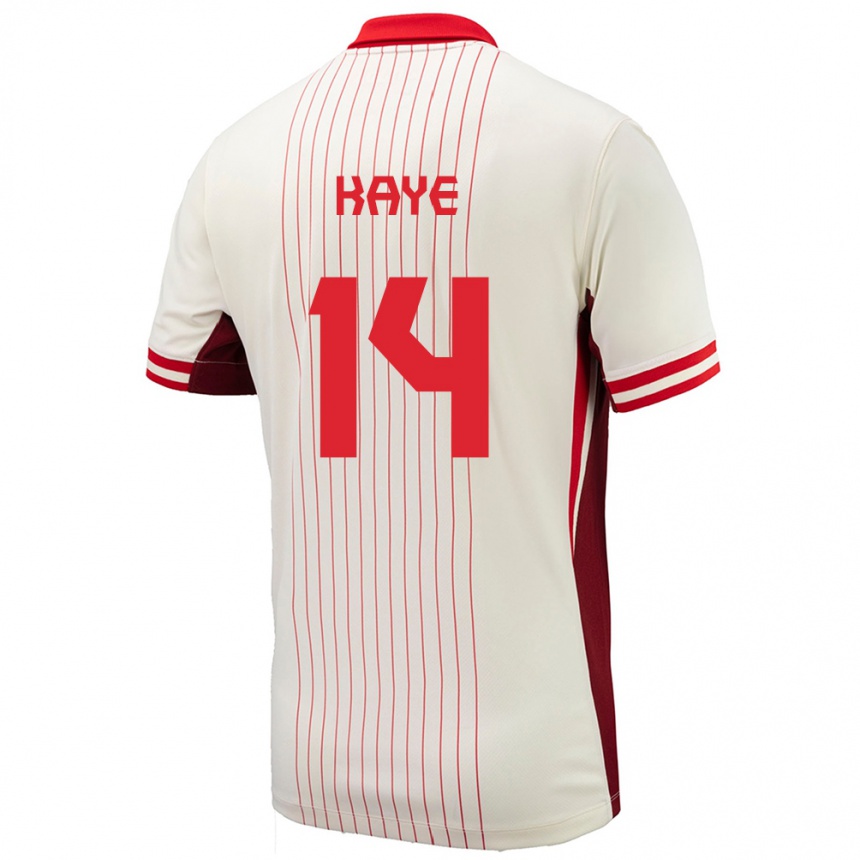 Kids Football Canada Mark Anthony Kaye #14 White Away Jersey 24-26 T-Shirt Za