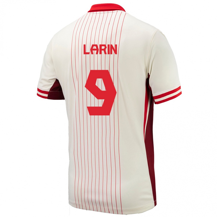 Kids Football Canada Cyle Larin #9 White Away Jersey 24-26 T-Shirt Za