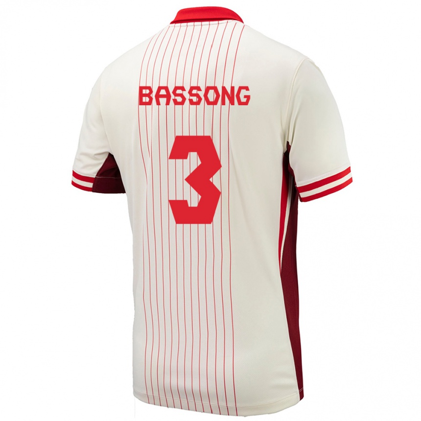 Kids Football Canada Zorhan Bassong #3 White Away Jersey 24-26 T-Shirt Za