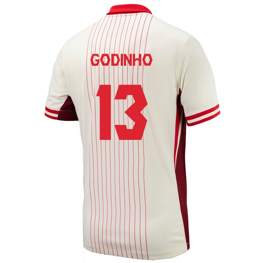 Kids Football Canada Marcus Godinho #13 White Away Jersey 24-26 T-Shirt Za