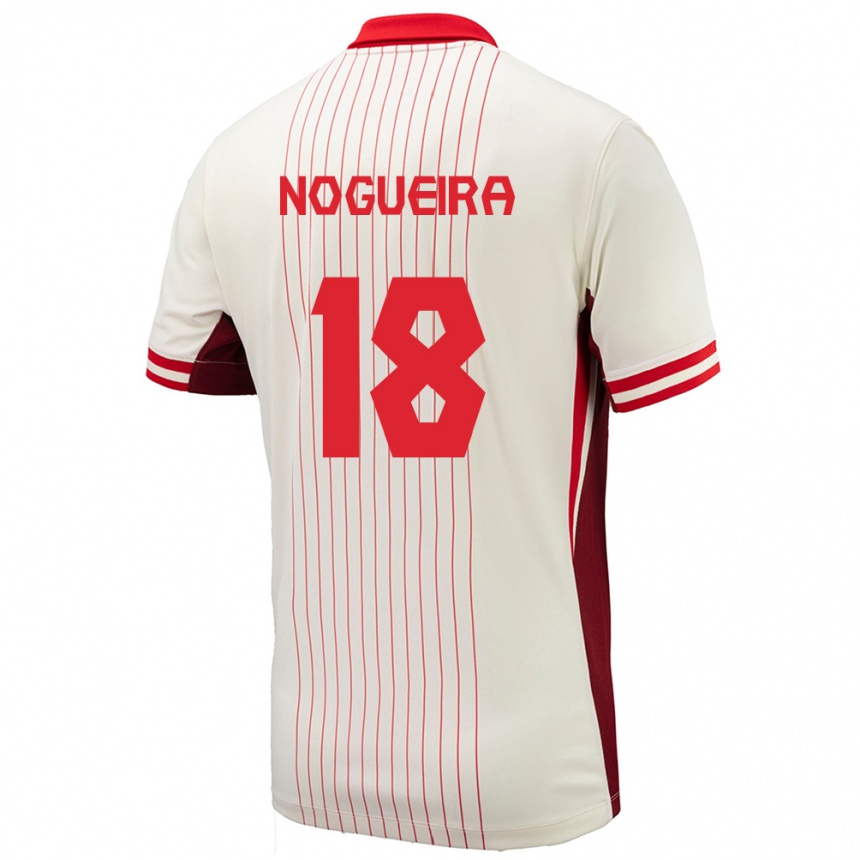 Kids Football Canada Matthew Nogueira #18 White Away Jersey 24-26 T-Shirt Za