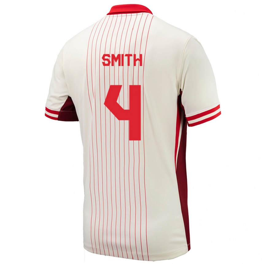 Kids Football Canada Justin Smith #4 White Away Jersey 24-26 T-Shirt Za