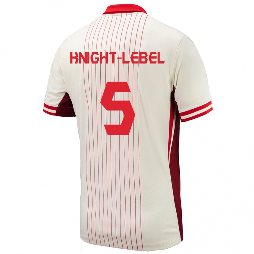 Kids Football Canada Jamie Knight Lebel #5 White Away Jersey 24-26 T-Shirt Za