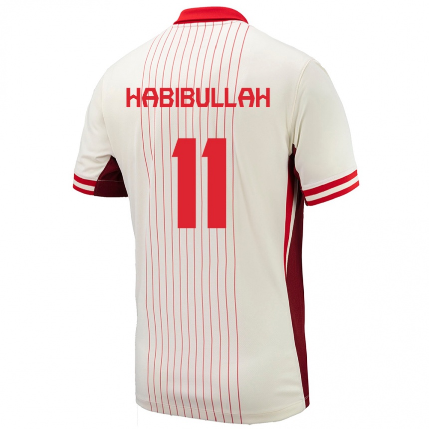 Kids Football Canada Kamron Habibullah #11 White Away Jersey 24-26 T-Shirt Za