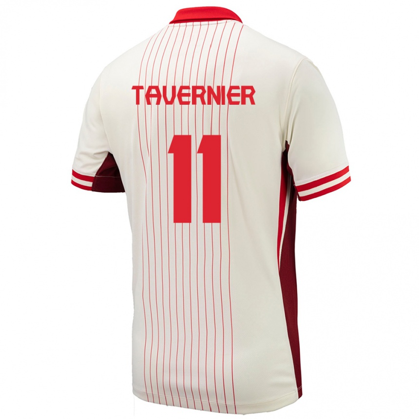 Kids Football Canada Kevaughn Tavernier #11 White Away Jersey 24-26 T-Shirt Za