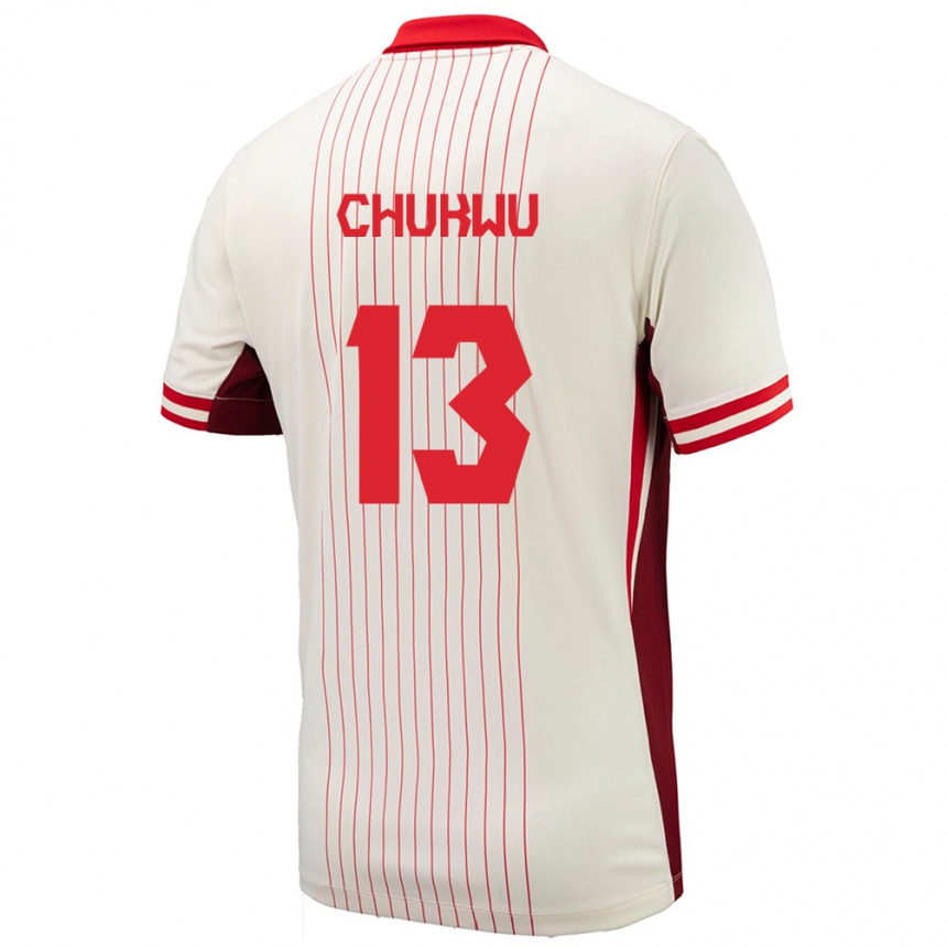 Kids Football Canada Richard Chukwu #13 White Away Jersey 24-26 T-Shirt Za