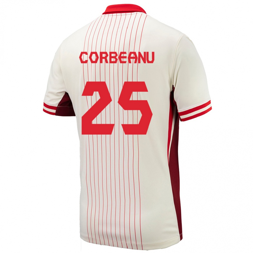 Kids Football Canada Theo Corbeanu #25 White Away Jersey 24-26 T-Shirt Za