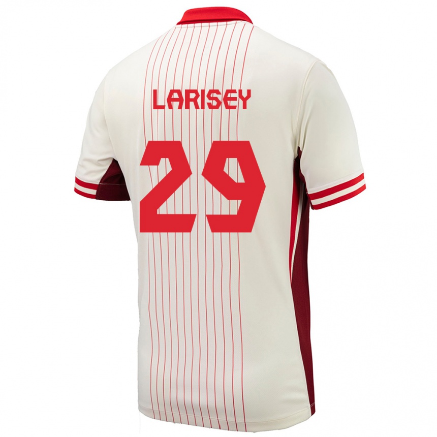 Kids Football Canada Clarissa Larisey #29 White Away Jersey 24-26 T-Shirt Za