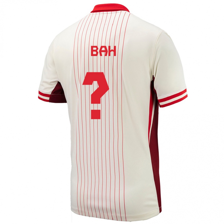 Kids Football Canada Elage Bah #0 White Away Jersey 24-26 T-Shirt Za