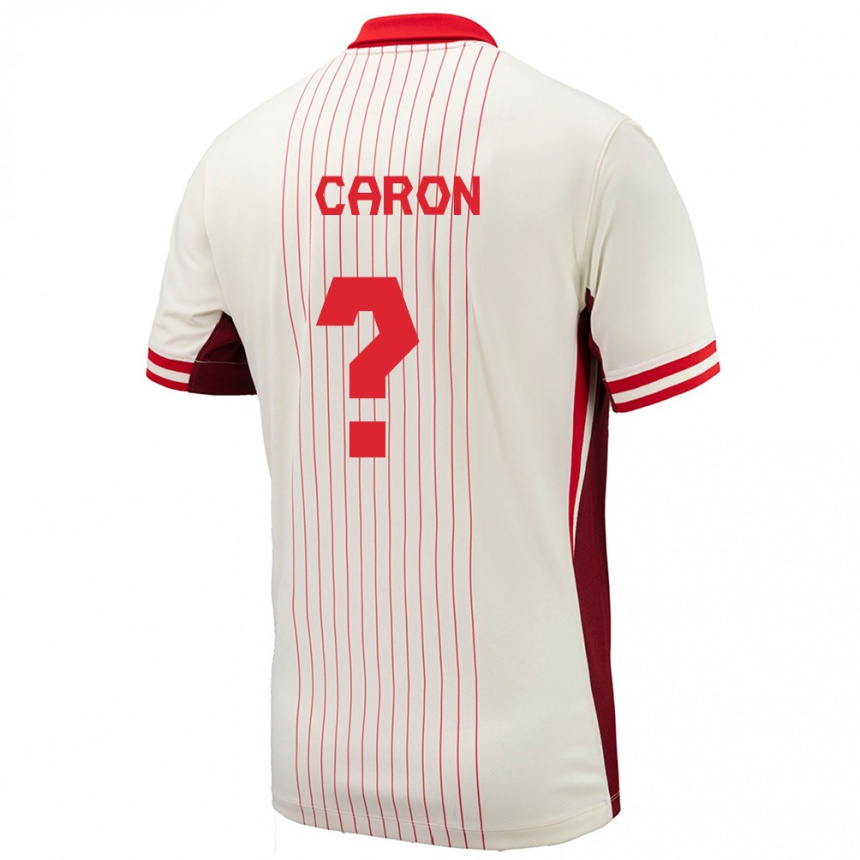 Kids Football Canada Renaud Caron #0 White Away Jersey 24-26 T-Shirt Za