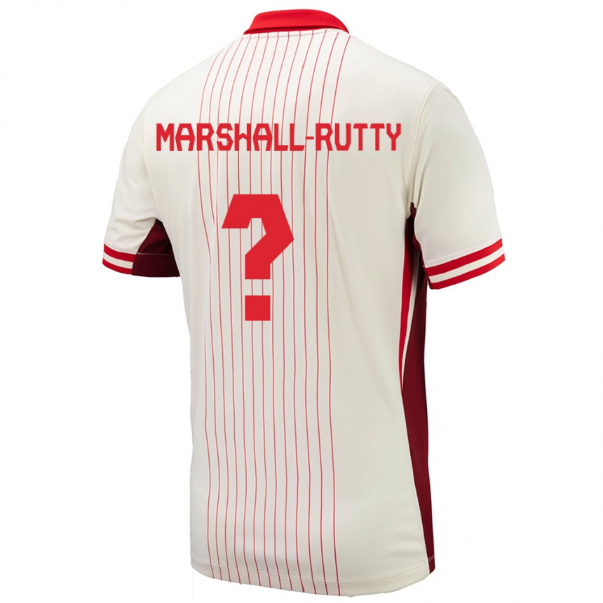 Kids Football Canada Jahkeele Marshall Rutty #0 White Away Jersey 24-26 T-Shirt Za