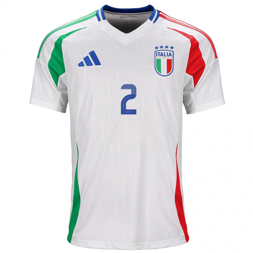 Kids Football Italy Marco Palestra #2 White Away Jersey 24-26 T-Shirt Za