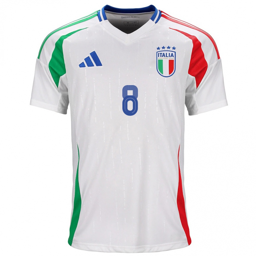 Kids Football Italy Melania Gabbiadini #8 White Away Jersey 24-26 T-Shirt Za