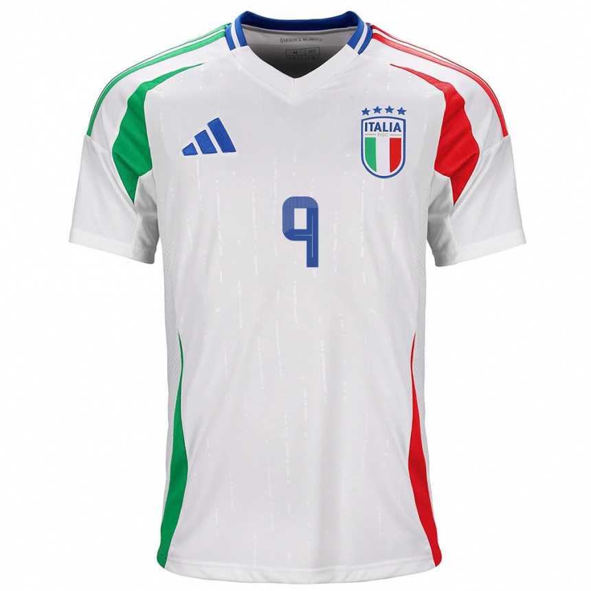 Kids Football Italy Carolina Morace #9 White Away Jersey 24-26 T-Shirt Za