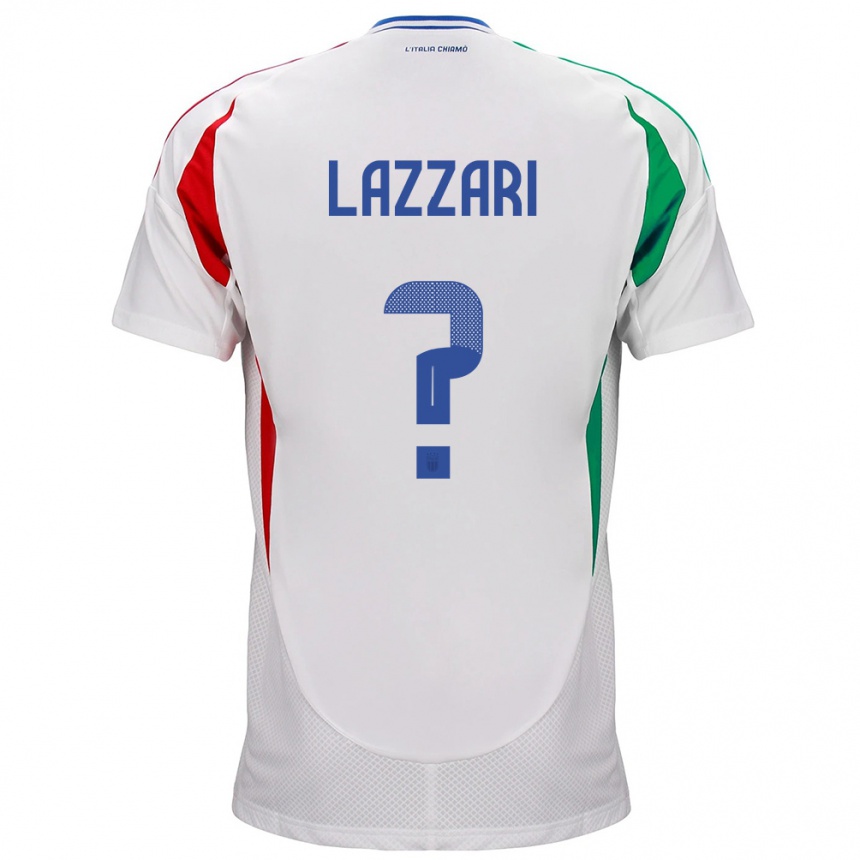 Kids Football Italy Manuel Lazzari #0 White Away Jersey 24-26 T-Shirt Za