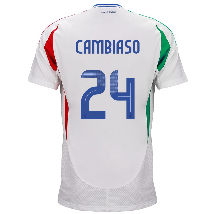 Kids Football Italy Andrea Cambiaso #24 White Away Jersey 24-26 T-Shirt Za