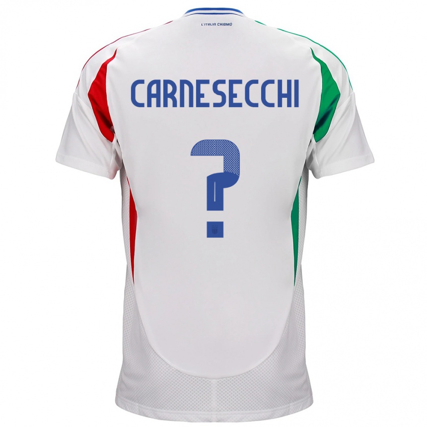 Kids Football Italy Marco Carnesecchi #0 White Away Jersey 24-26 T-Shirt Za