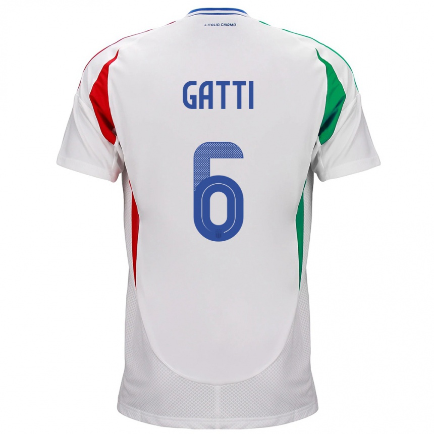 Kids Football Italy Federico Gatti #6 White Away Jersey 24-26 T-Shirt Za