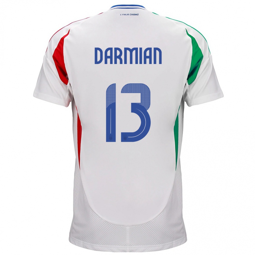 Kids Football Italy Matteo Darmian #13 White Away Jersey 24-26 T-Shirt Za