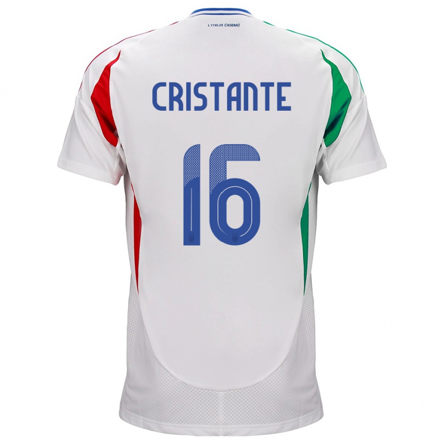 Kids Football Italy Bryan Cristante #16 White Away Jersey 24-26 T-Shirt Za