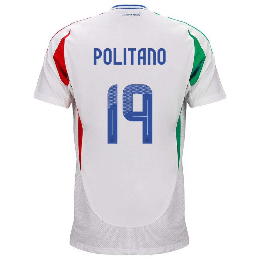 Kids Football Italy Matteo Politano #19 White Away Jersey 24-26 T-Shirt Za