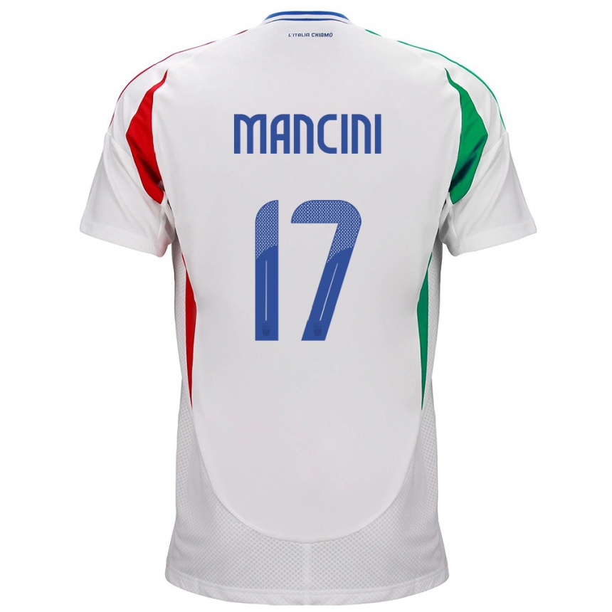 Kids Football Italy Gianluca Mancini #17 White Away Jersey 24-26 T-Shirt Za