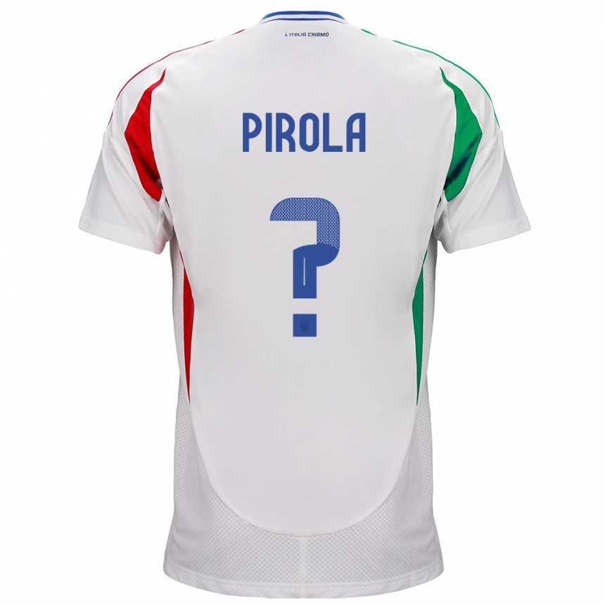 Kids Football Italy Lorenzo Pirola #0 White Away Jersey 24-26 T-Shirt Za