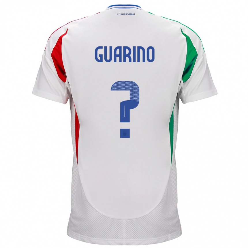 Kids Football Italy Gabriele Guarino #0 White Away Jersey 24-26 T-Shirt Za