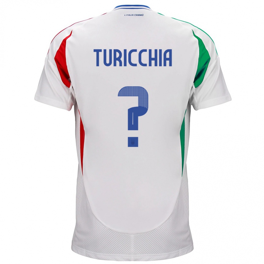 Kids Football Italy Riccardo Turicchia #0 White Away Jersey 24-26 T-Shirt Za