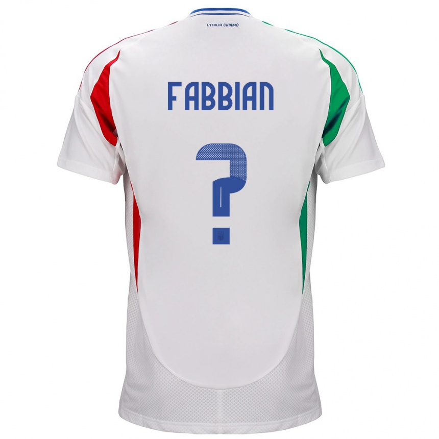 Kids Football Italy Giovanni Fabbian #0 White Away Jersey 24-26 T-Shirt Za