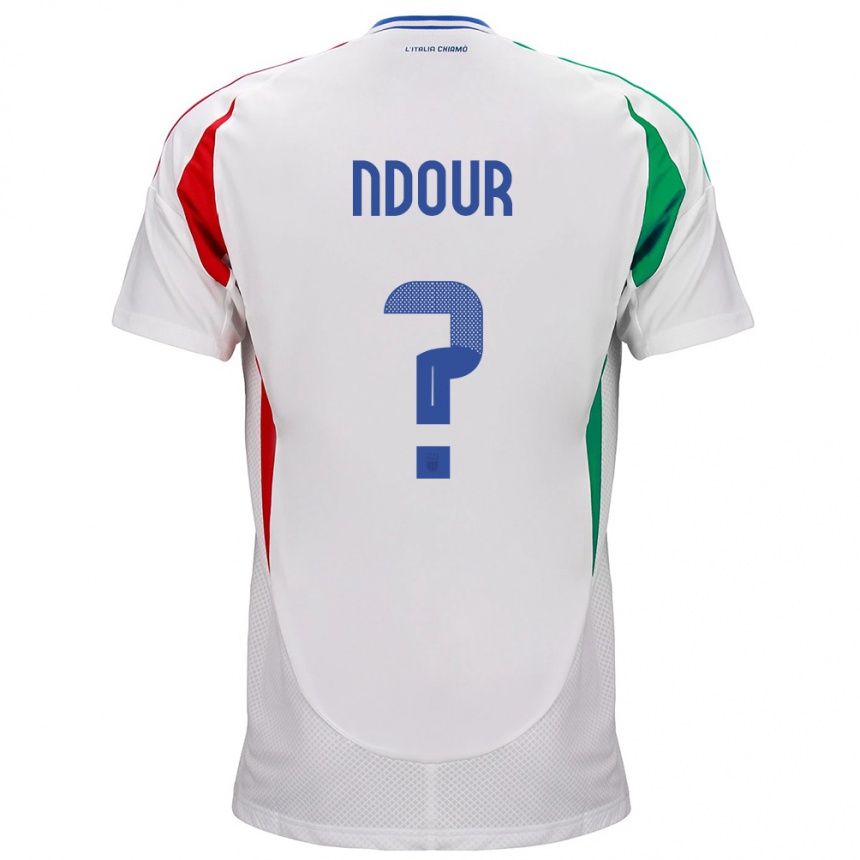 Kids Football Italy Cher Ndour #0 White Away Jersey 24-26 T-Shirt Za