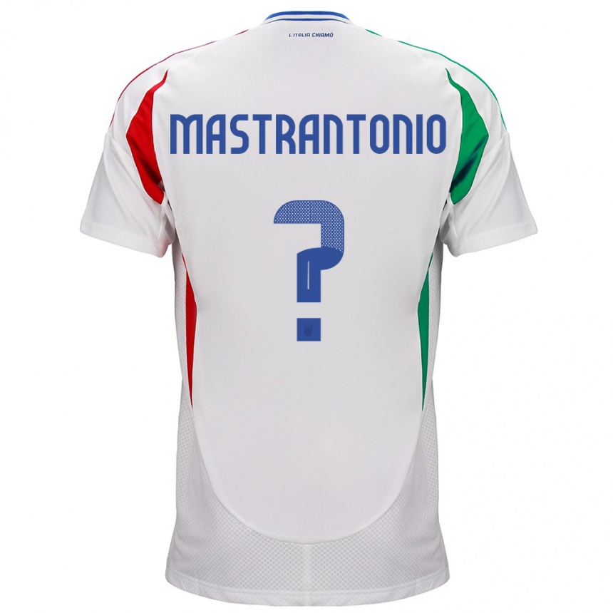 Kids Football Italy Davide Mastrantonio #0 White Away Jersey 24-26 T-Shirt Za