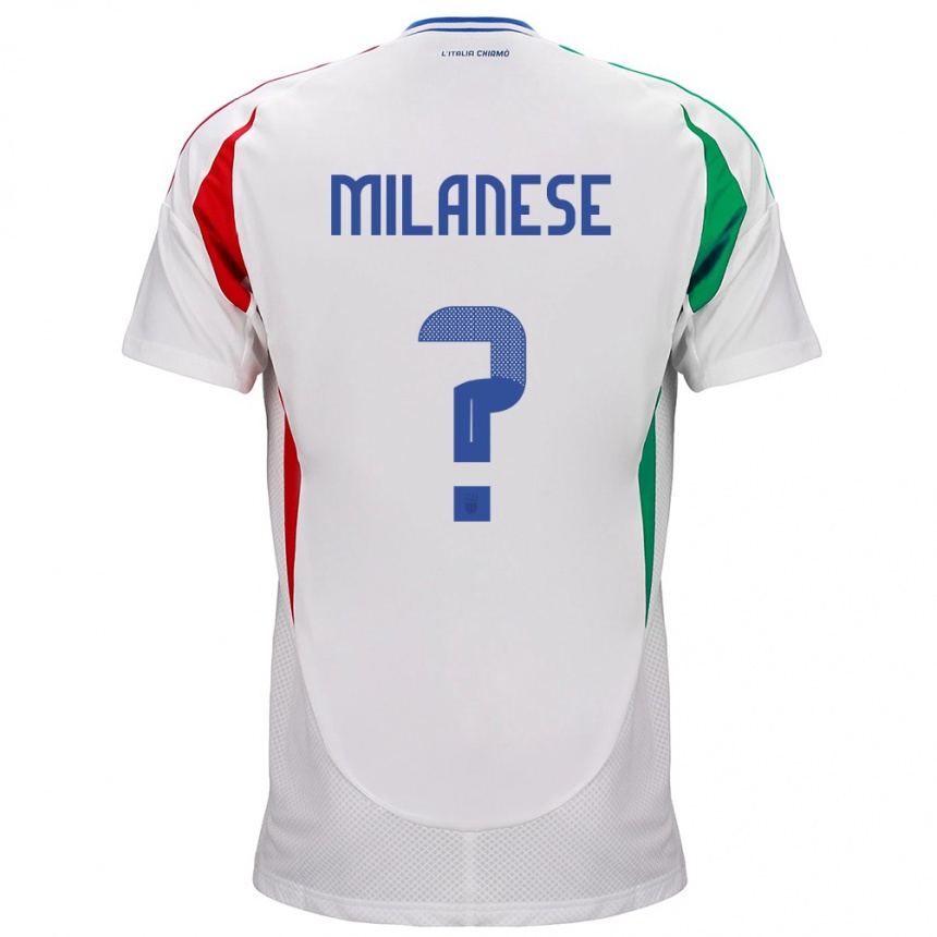 Kids Football Italy Tommaso Milanese #0 White Away Jersey 24-26 T-Shirt Za