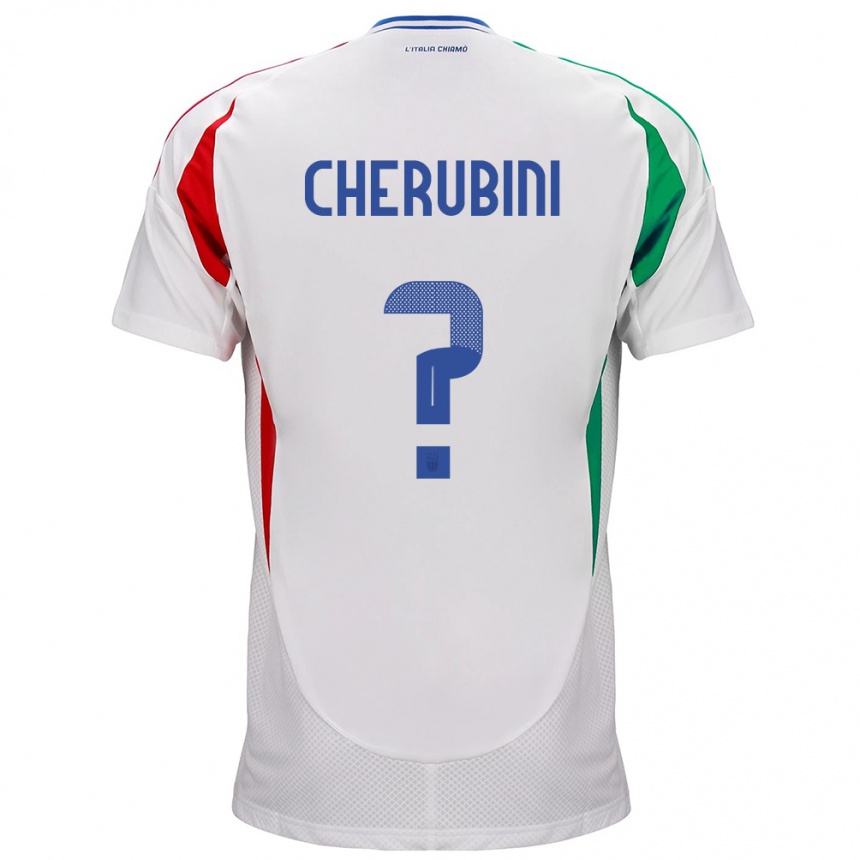 Kids Football Italy Luigi Cherubini #0 White Away Jersey 24-26 T-Shirt Za