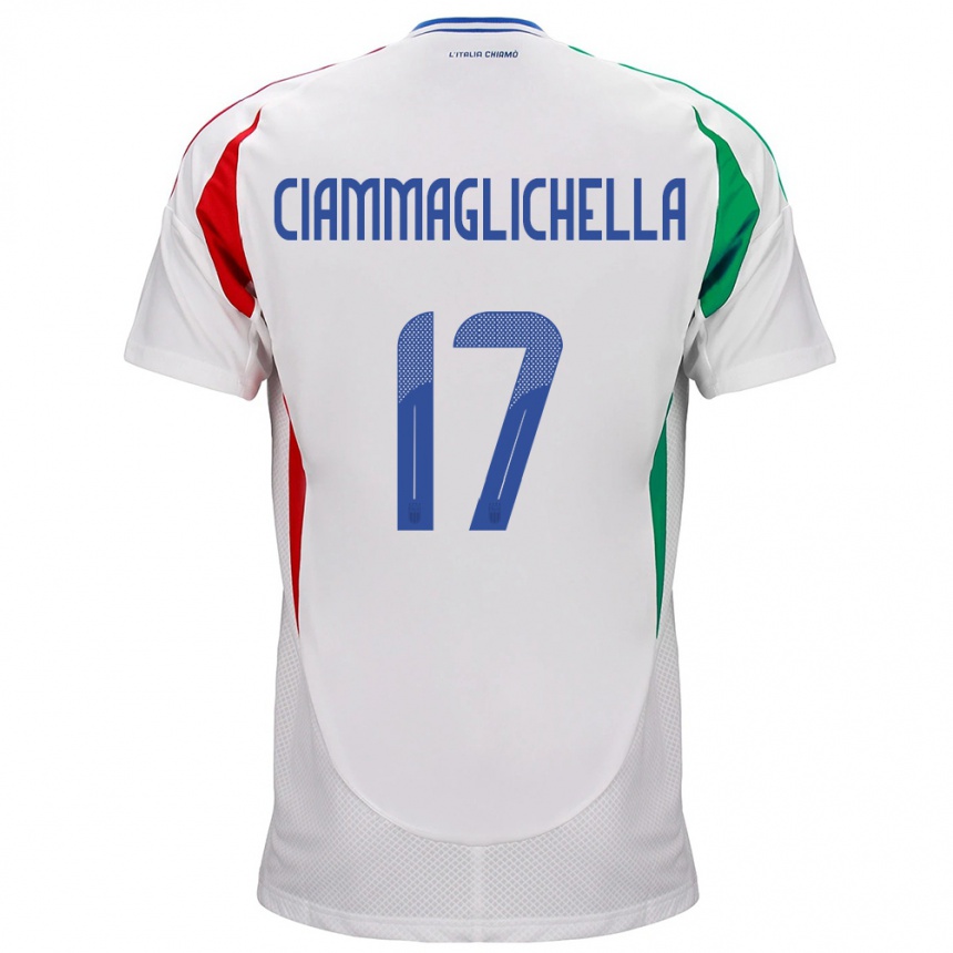 Kids Football Italy Aaron Ciammaglichella #17 White Away Jersey 24-26 T-Shirt Za