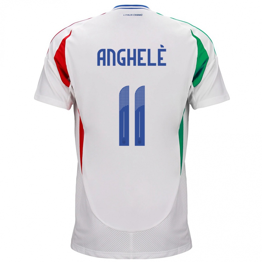 Kids Football Italy Lorenzo Anghelè #11 White Away Jersey 24-26 T-Shirt Za