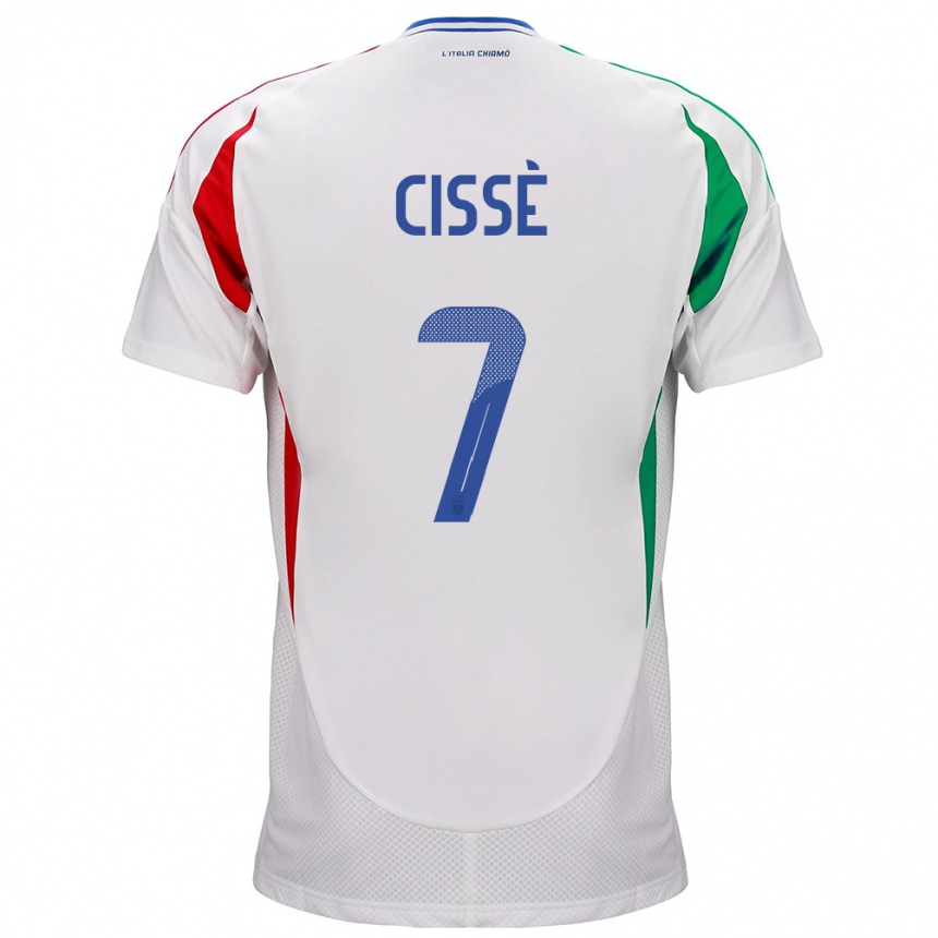 Kids Football Italy Alphadjo Cissè #7 White Away Jersey 24-26 T-Shirt Za