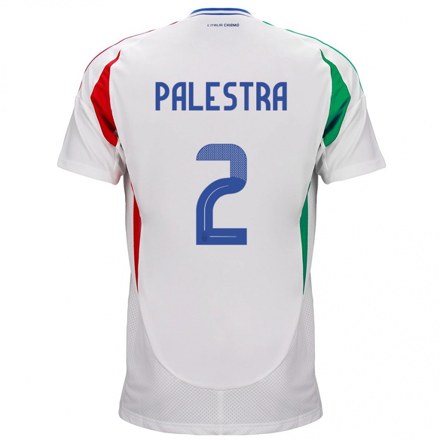 Kids Football Italy Marco Palestra #2 White Away Jersey 24-26 T-Shirt Za