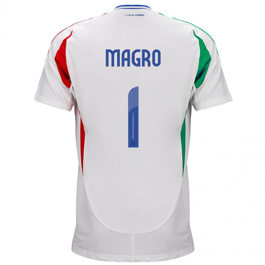 Kids Football Italy Federico Magro #1 White Away Jersey 24-26 T-Shirt Za