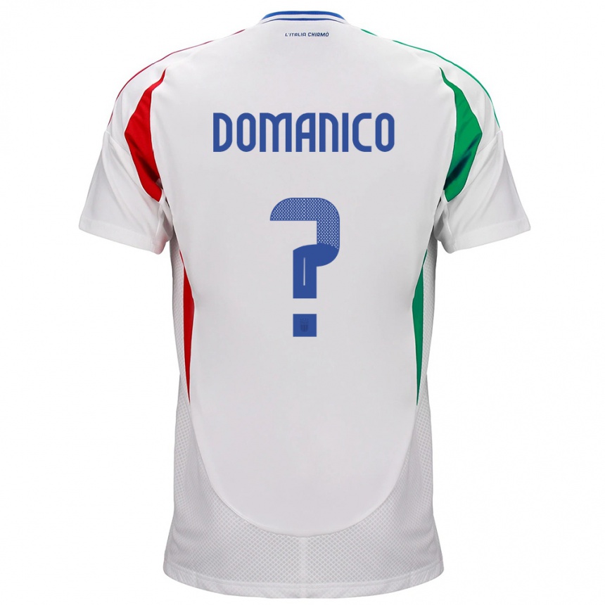 Kids Football Italy Saverio Domanico #0 White Away Jersey 24-26 T-Shirt Za