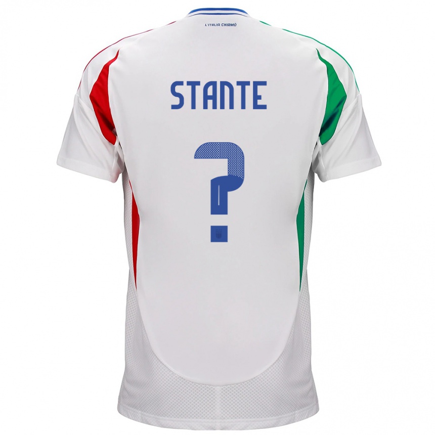 Kids Football Italy Francesco Stante #0 White Away Jersey 24-26 T-Shirt Za