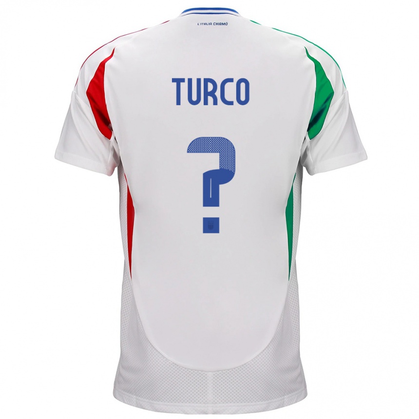 Kids Football Italy Stefano Turco #0 White Away Jersey 24-26 T-Shirt Za