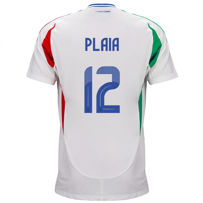 Kids Football Italy Francesco Plaia #12 White Away Jersey 24-26 T-Shirt Za