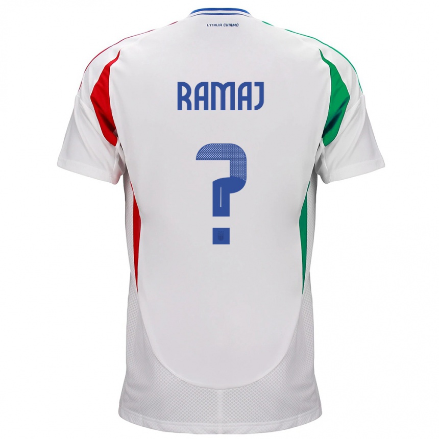 Kids Football Italy Gabriel Ramaj #0 White Away Jersey 24-26 T-Shirt Za