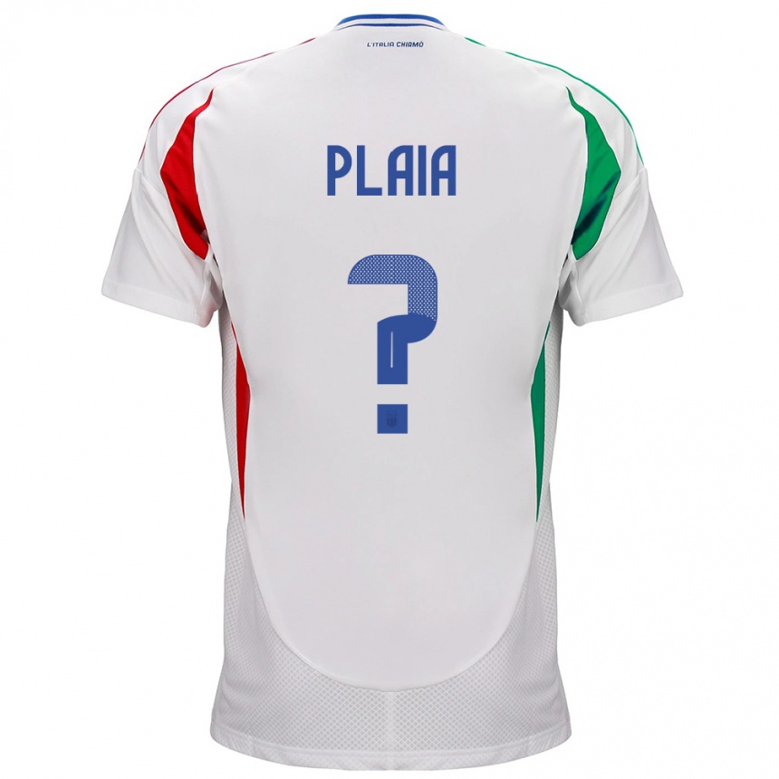 Kids Football Italy Matteo Plaia #0 White Away Jersey 24-26 T-Shirt Za