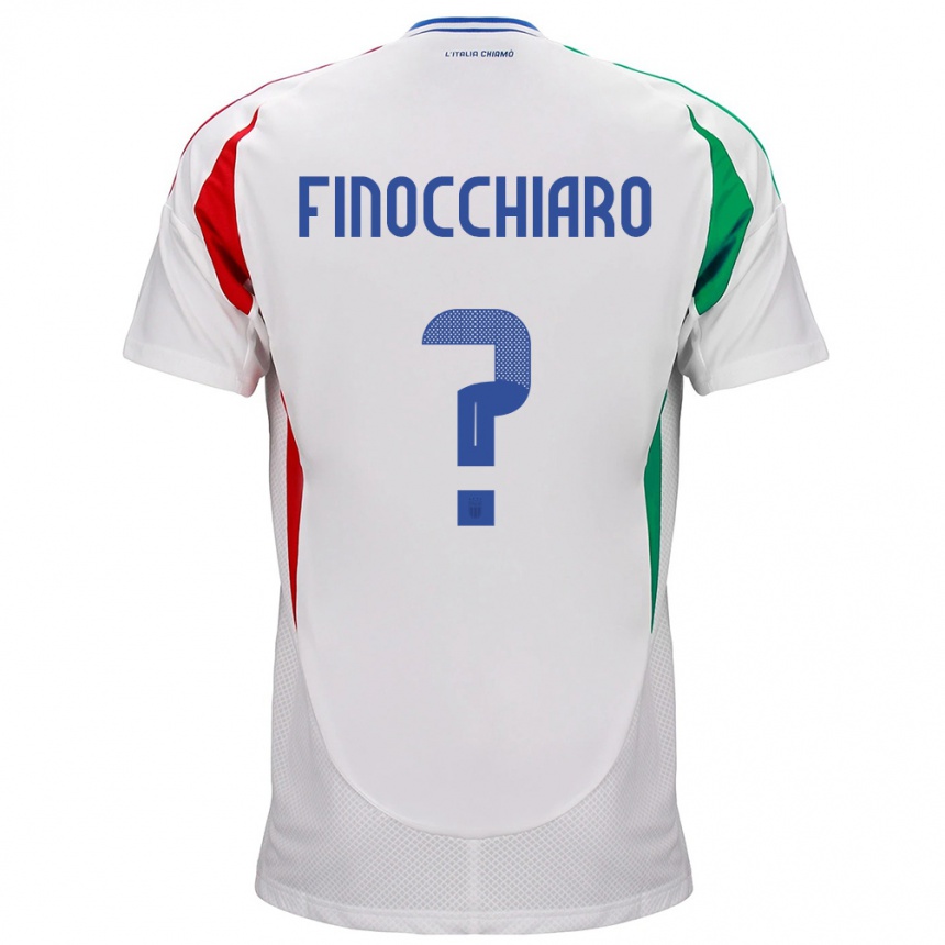 Kids Football Italy Gabriele Finocchiaro #0 White Away Jersey 24-26 T-Shirt Za